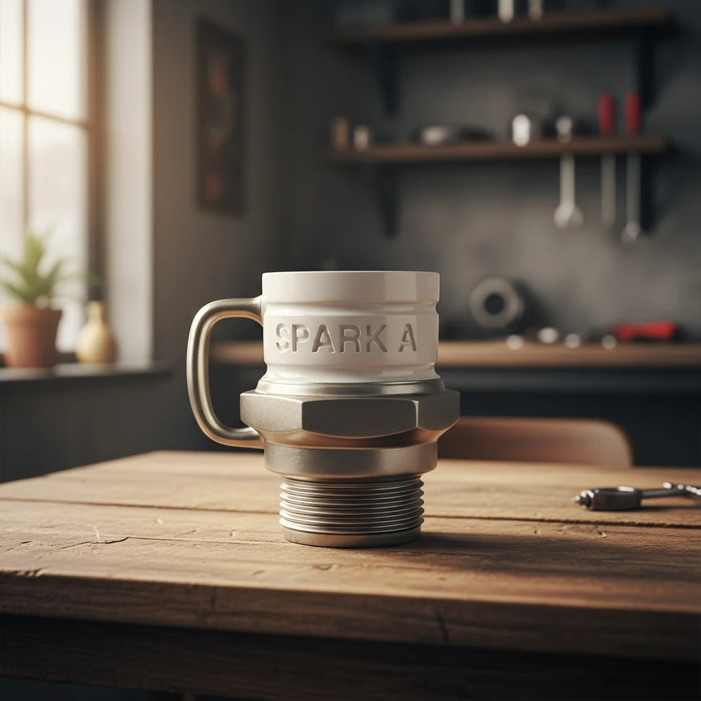 Spark Plug Mug Industrial Coffee Cup For Car Enthusiasts