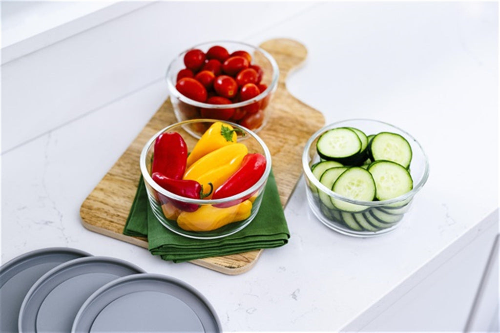 Glass Food Storage Containers - 12 Piece 2 Cup Set