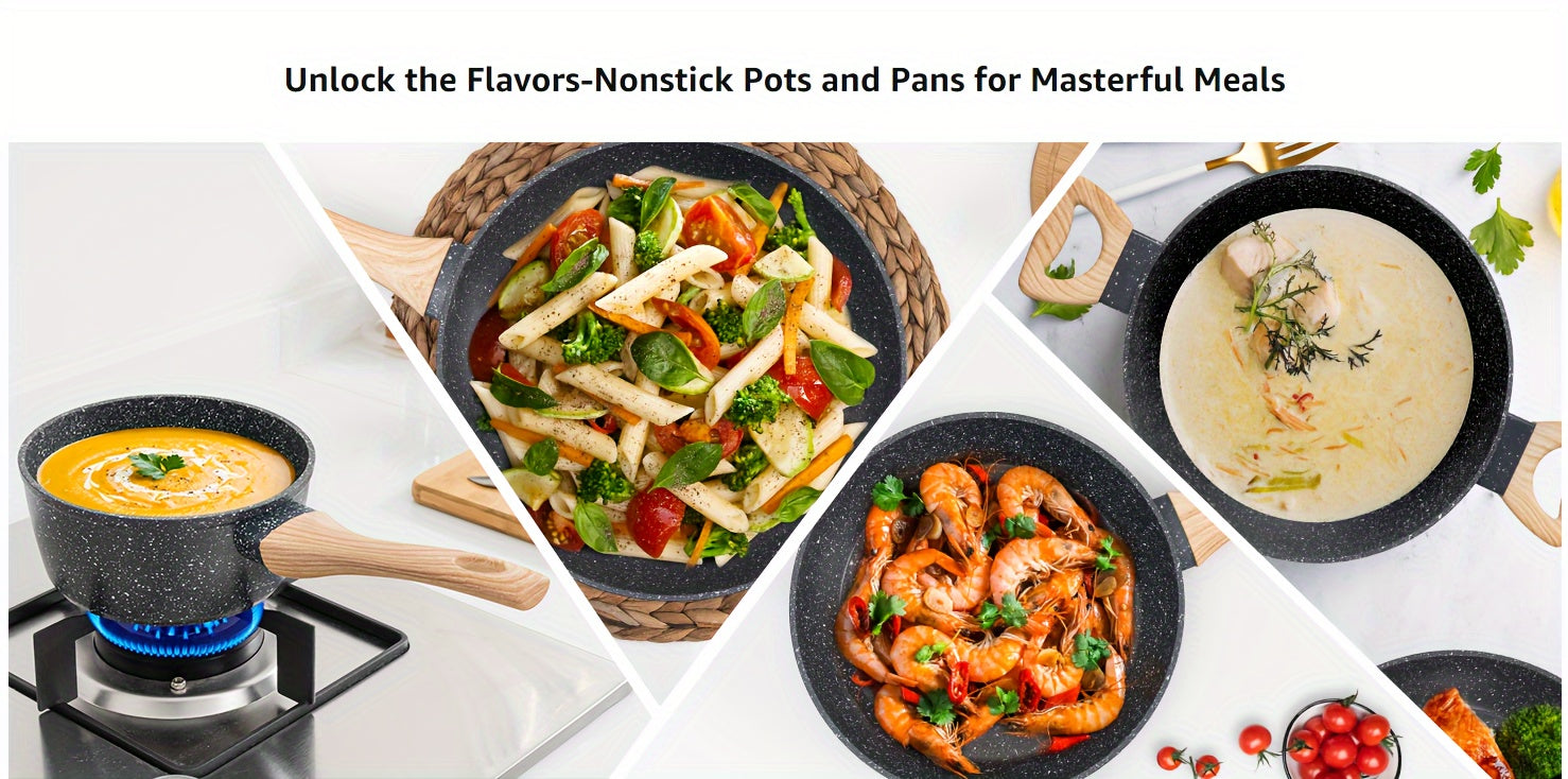 Pots and Pans Set Non Stick, 12pc