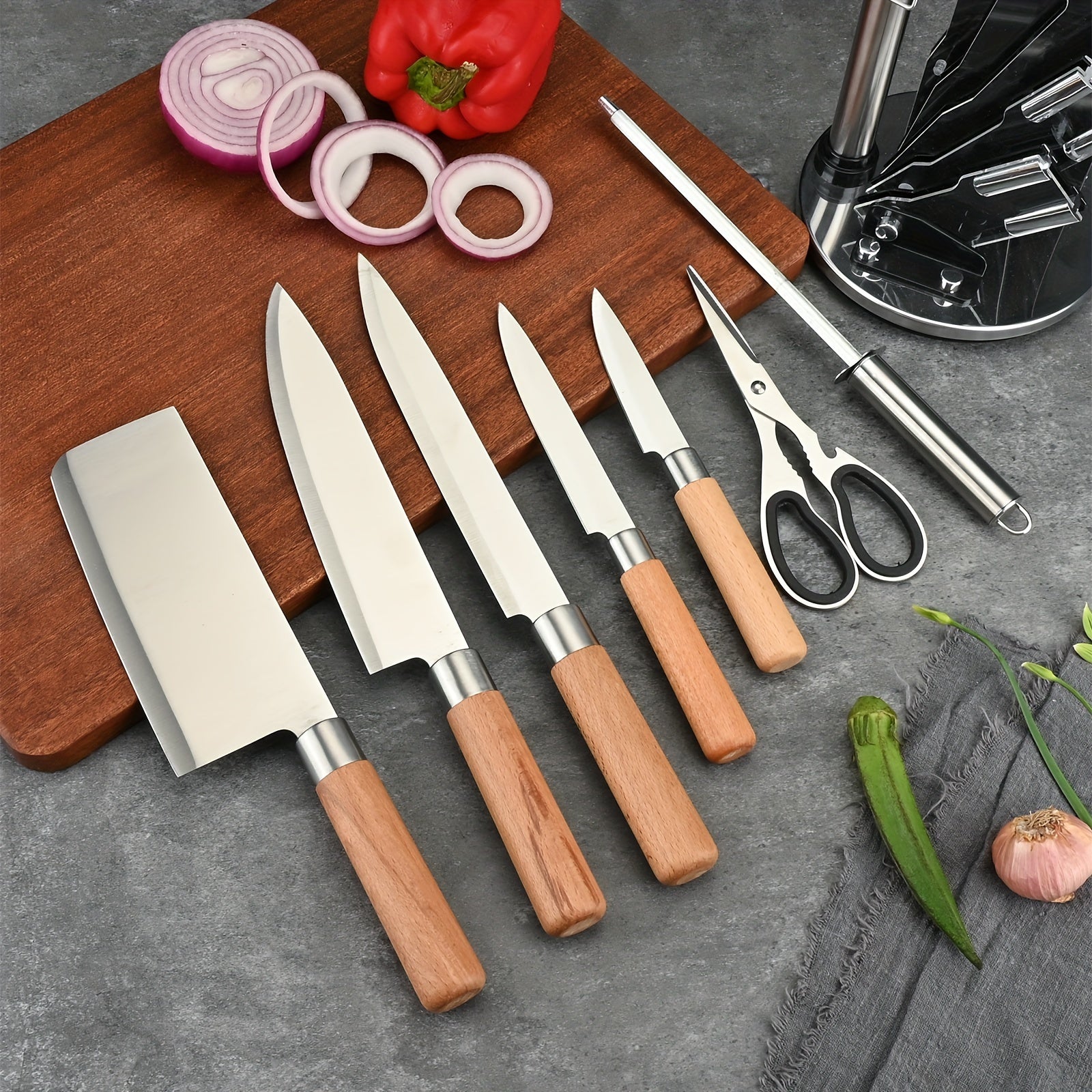 8-piece set of outdoor minimalist knives,