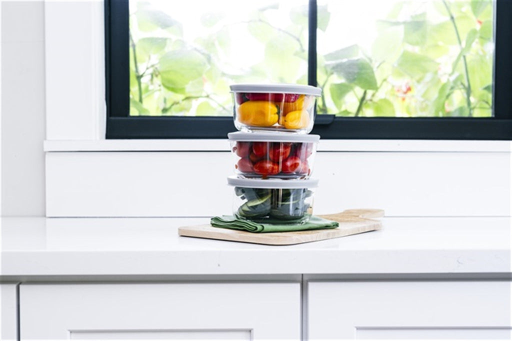 Glass Food Storage Containers - 12 Piece 2 Cup Set