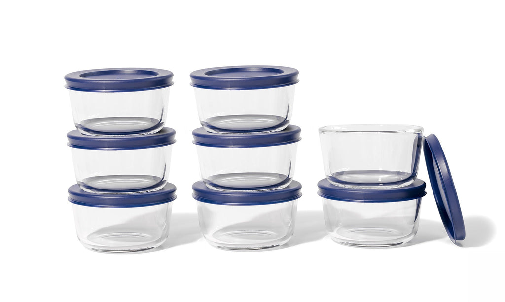 Glass Food Storage Containers - 16 Piece 7oz Set